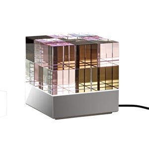 TECNOLUMEN Cubelight Move stolová, ružová/čierna