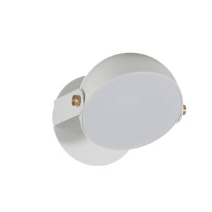 Nástenné LED svietidlo Hemi otočné tienidlo biele