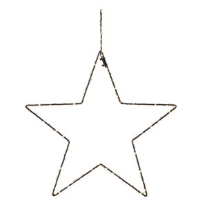 Čierna vianočná závesná svetelná dekorácia Markslöjd Alpha Star, výška 45 cm