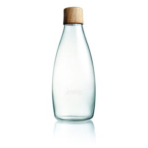 Sklenená fľaša s dreveným vekom ReTap s doživotnou zárukou, 0,5 l