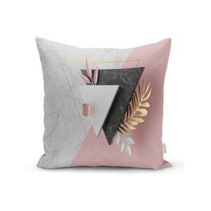 Obliečka na vankúš Minimalist Cushion Covers BW Marble Triangles, 45 x 45 cm