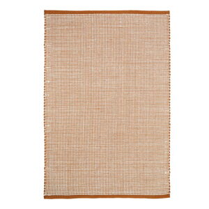 Oranžový koberec s podielom vlny 170x110 cm Bergen - Nattiot