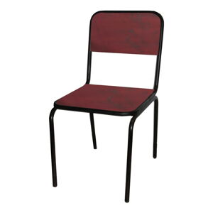 Vínovočervená jedálenská stolička z jedlového dreva Industrial – Antic Line