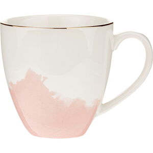 Súprava 2 ružovo-bielych porcelánových kávových šálok Westwing Collection Rosie