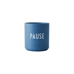 Modrý porcelánový hrnček Design Letters Favourite Pause
