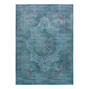Modrý koberec z viskózy Universal Lara Aqua, 160 x 230 cm