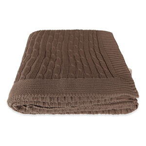 Hnedá bavlnená deka Homemania Decor Softy, 130 x 170 cm