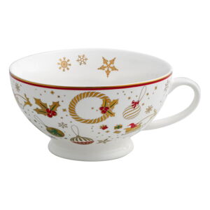 Porcelánová šálka na čaj s vianočným motívom Brandani Alleluia New Bone, ⌀ 14 cm