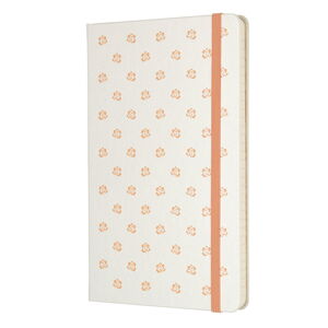 Biely linajkový zápisník v pevnej väzbe Moleskine Beauty, 240 strán