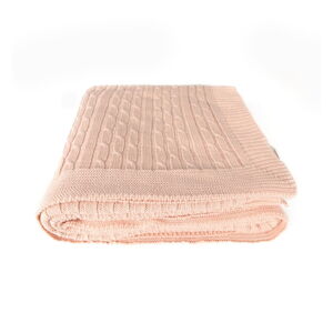 Ružová bavlnená deka Colma, 130 × 170 cm