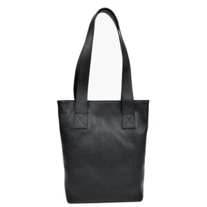 Čierna kožená kabelka shopper Mangotti Bags Agatha