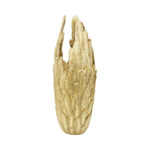 Váza v zlatej farbe Kare Design Feathers, výška 91 cm