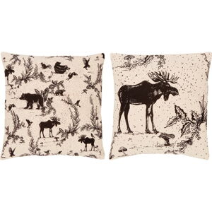 Set 2 obliečok na vankúš 45x45 cm Animal Toile - Westwing Collection