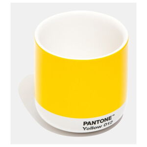 Žltý keramický termohrnček Pantone Cortado, 175 ml