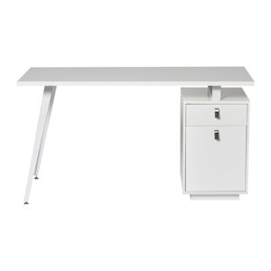 Biely písací stôl Marckeric Rudy, 140 x 60 cm