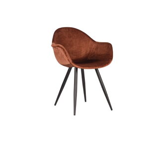 Zamatové jedálenské stoličky v súprave 2 ks v tehlovej farbe Forli – LABEL51
