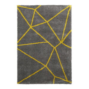 Sivo-žltý koberec Think Rugs Royal Nomadic Grey & Yellow, 120 × 170 cm