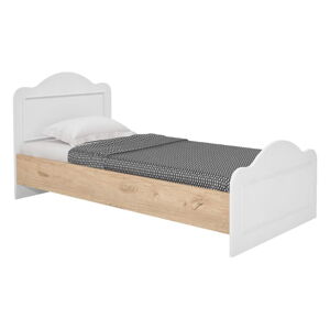 Biela/v prírodnej farbe jednolôžková posteľ 90x190 cm Alessa – Kalune Design