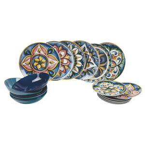 18-dielna súprava porcelánových tanierov Villa d'Este Le Maioliche