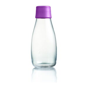 Fialová sklenená fľaša ReTap s doživotnou zárukou, 300 ml