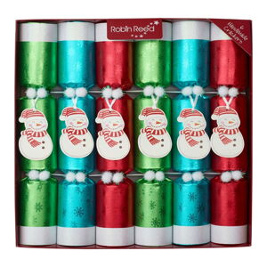 Vianočné crackery v súprave 6 ks Racing Snowman - Robin Reed