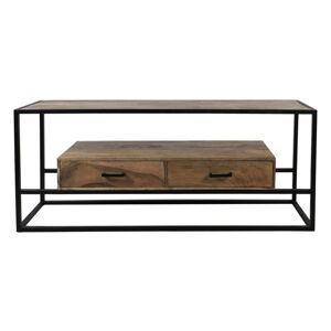 Čierny TV stolík z mangového dreva 140x58 cm Blackwell - HSM collection