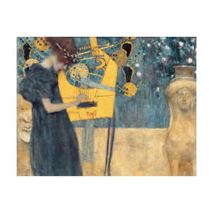 Reprodukcia obrazu Gustav Klimt - Music, 90 × 70 cm