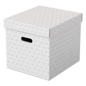 Súprava 3 bielych úložných škatúľ Esselte Home, 32 x 36,5 cm
