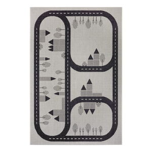 Krémovobiely detský koberec Ragami Roads, 120 x 170 cm