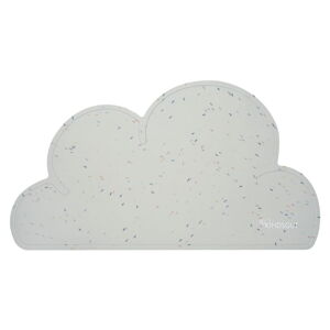 Sivé silikónové prestieranie Kindsgut Cloud Confetti, 49 x 27 cm
