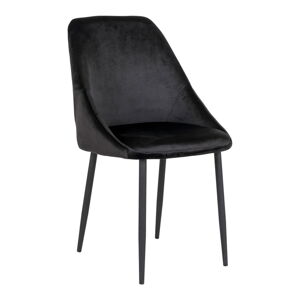 Čierne zamatové jedálenské stoličky v súprave 2 ks Porto - House Nordic