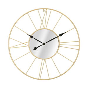 Nástenné hodiny v zlatej farbe Mauro Ferretti Viona, ⌀ 80 cm