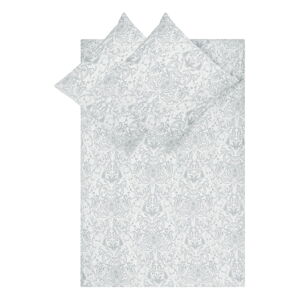 Sivé obliečky na dvojlôžko z bavlneného saténu Maison Majolie Grantham, 200 x 200 cm