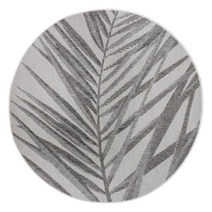 Sivo-béžový vonkajší koberec NORTHRUGS Palm, ø 160 cm