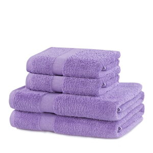 Froté bavlnené uteráky a osušky v súprave 4 ks v levanduľovej farbe Marina – DecoKing