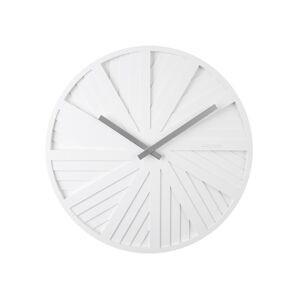 Biele nástenné hodiny Karlsson Slides, ø 40 cm