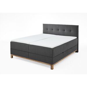 Tmavo šedá boxspring posteľ s úložným priestorom 160x200 cm Catania - Meise Möbel