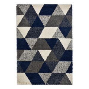 Modrosivý koberec Think Rugs Royal Nomadic Angles, 120 x 170 cm