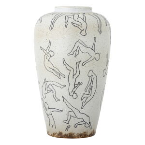 Krémovobiela kameninová váza (výška  34 cm) Adah – Bloomingville