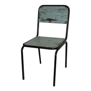 Modrá jedálenská stolička z jedlového dreva Industrial – Antic Line