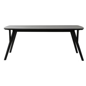 Čierny jedálenský stôl s doskou z akácie 100x220 cm Quenza – Light & Living