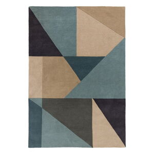 Modro-béžový vlnený koberec 230x160 cm Arlo Harper - Flair Rugs
