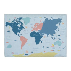 Kúpeľňová podložka s prímesou bavlny Really Nice Things Worldmap, 40 x 60 cm