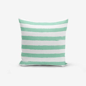 Obliečka na vankúš s prímesou bavlny Minimalist Cushion Covers Su Green Striped Modern, 45 × 45 cm