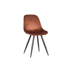 Zamatové jedálenské stoličky v súprave 2 ks v tehlovej farbe Capri  – LABEL51