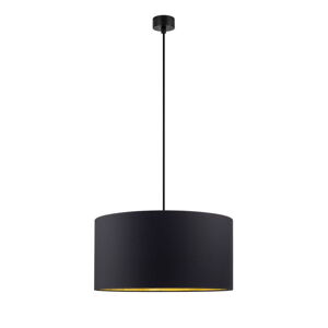 Čierne závesné svietidlo s vnútrom v zlatej farbe Sotto Luce Mika, ∅ 50 cm