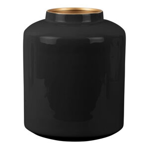 Čierna smaltovaná váza PT LIVING Grand, výška 23 cm