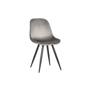 Sivé zamatové jedálenské stoličky v súprave 2 ks Capri  – LABEL51