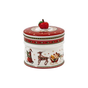 Červeno-biela porcelánová nádoba na potraviny Villeroy & Boch, ø 11 cm
