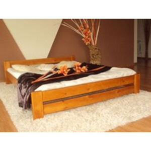 Vyvýšená masívna posteľ Euro 160x200 cm vrátane roštu Jelša